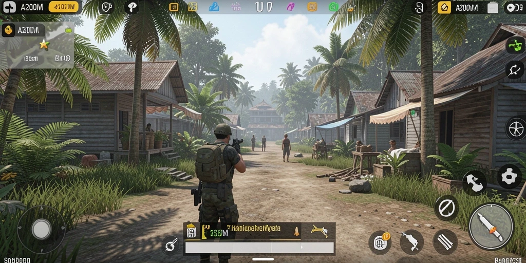 Tangkapan layar A200M yang menunjukkan gameplay simulasi menarik dan interaktif.