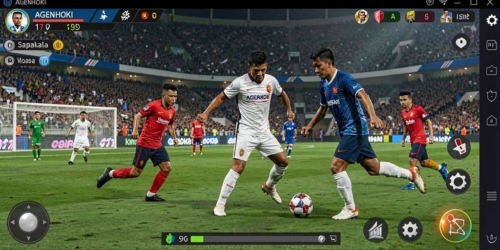 Gameplay AGENHOKI yang seru dan mendebarkan di lapangan.