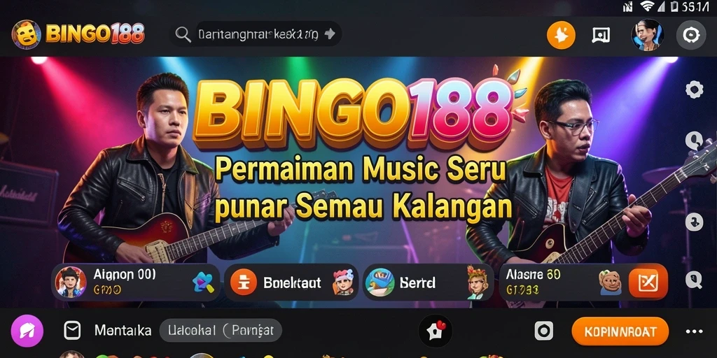 Screenshot gameplay BINGO188 yang menampilkan pengalaman musik interaktif.