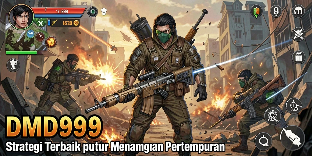 Screenshot DMD999 menunjukkan momen pertempuran intens dan strategi yang mendebarkan.