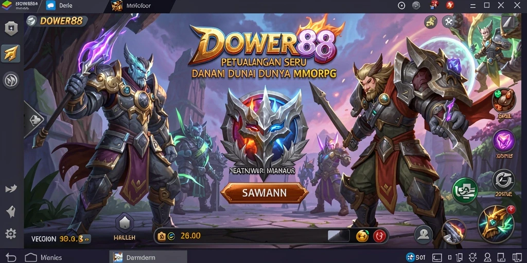 Tampilan menarik dari gameplay DOWER88 dalam dunia MMORPG.