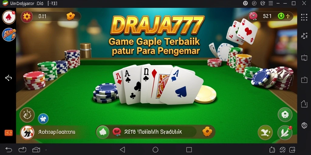 Screenshot gameplay seru DRAJA777 dalam permainan Gaple.
