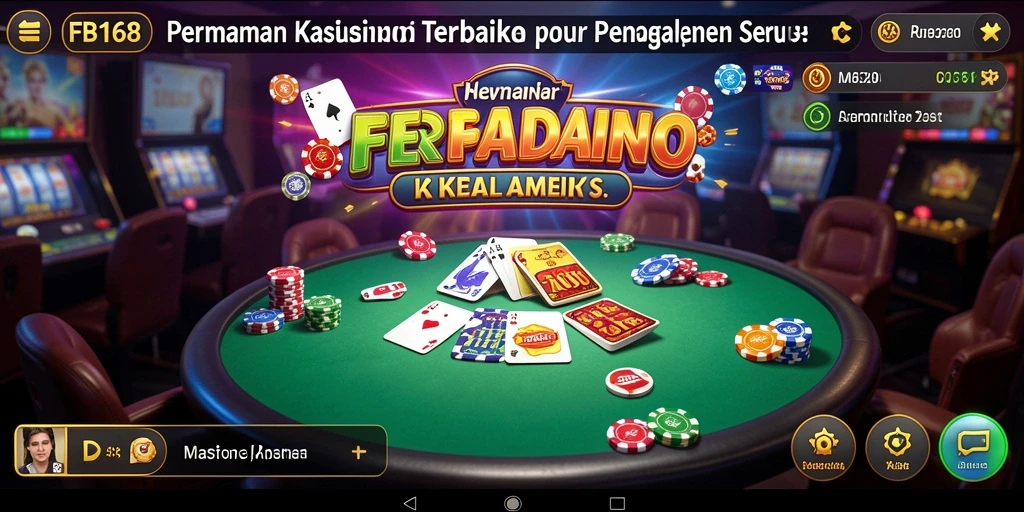 Tampilan menarik dari gameplay kasino yang seru di FB168.