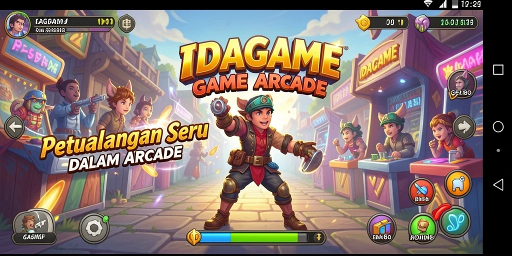 Tampilan gameplay seru dalam IDAGAME yang menantang.