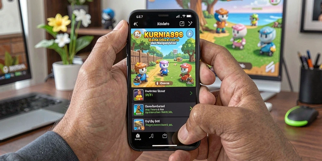 Tampilan gameplay KURNIA898 dengan karakter Idle yang sedang beraksi.
