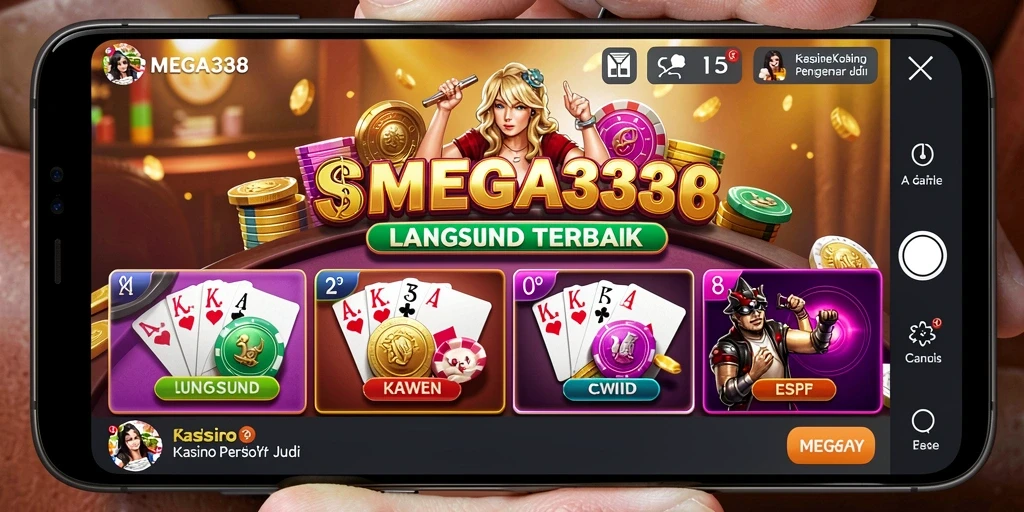 Tampilan gameplay Live Casino di MEGA338 dengan dealer profesional.