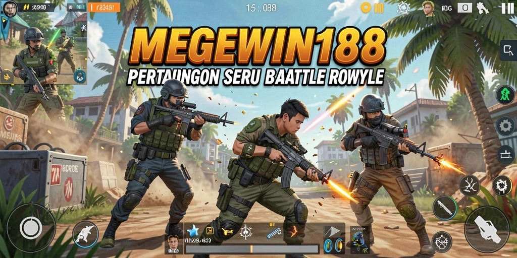 Tampilkan gameplay Battle Royale yang mendebarkan di MEGEWIN188.