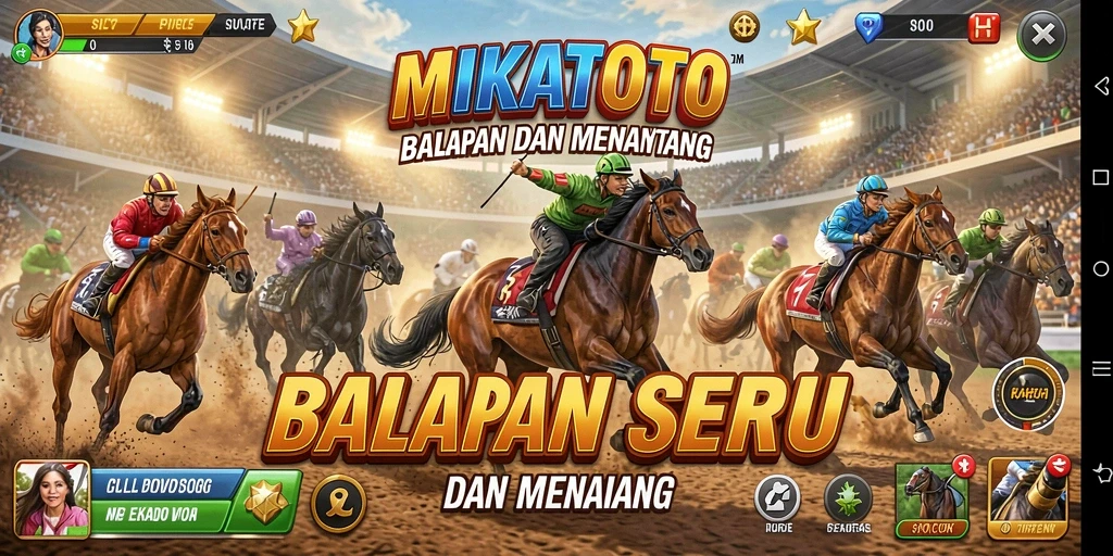 Screenshot gameplay MIKATOTO menampilkan aksi balapan seru dan menegangkan.