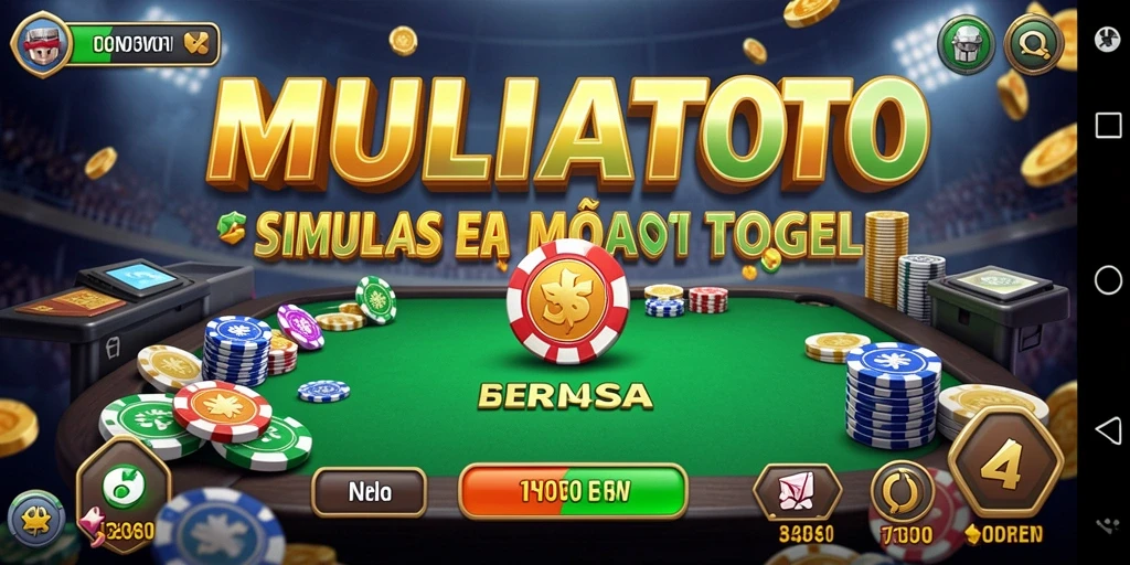 Screenshot utama MULIATOTO menampilkan gameplay simulasi togel yang seru.