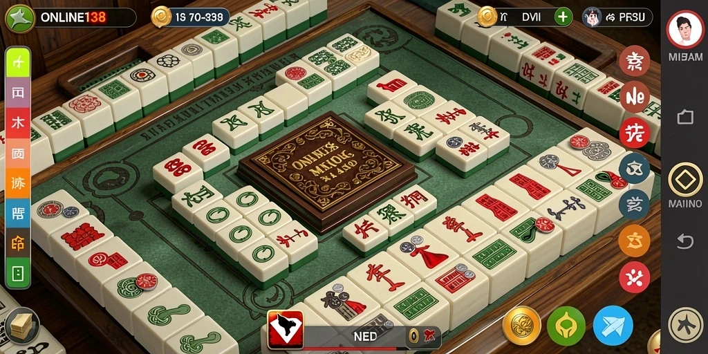 Tampilan gameplay ONLINE138 yang menarik dan seru dengan Mahjong.