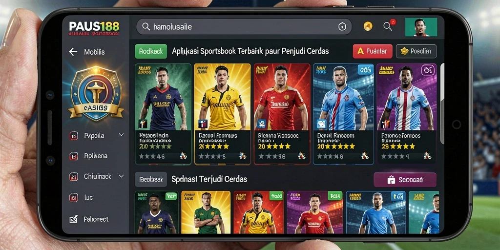 Tampilan menarik dari aplikasi PAUS188 saat memainkan taruhan olahraga.