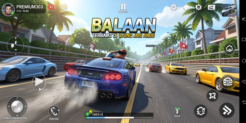 Gameplay seru dengan balapan cepat dan grafis menakjubkan.