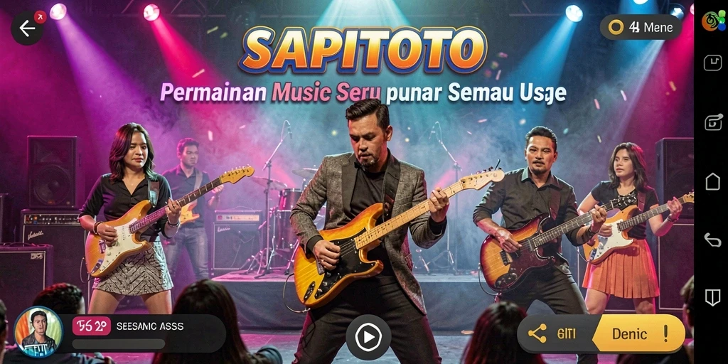Tampilan gameplay seru dari game musik SAPITOTO dengan antarmuka yang menarik.