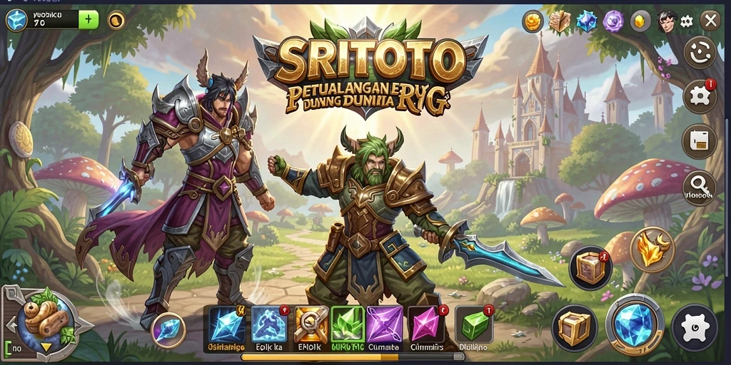 Tampilan gameplay RPG SRITOTO yang menarik dan menantang.