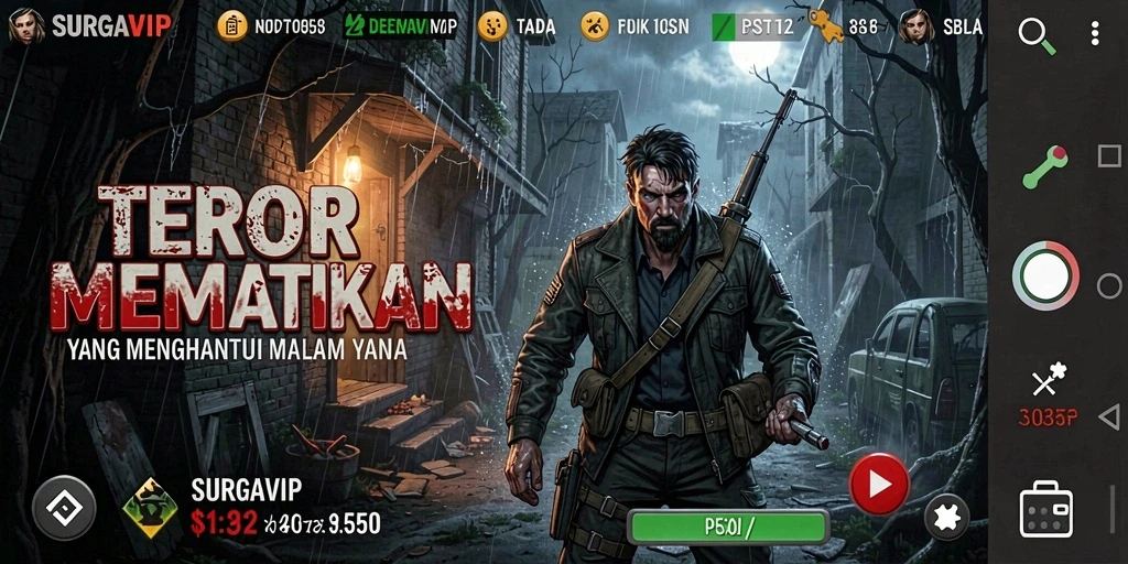 Tampilan gameplay SURGAVIP yang mencekam dan menegangkan.