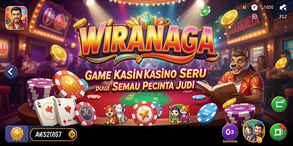 Tampilan gameplay <strong>WIRANAGA</strong> yang memukau dengan suasana Kasino yang nyata.